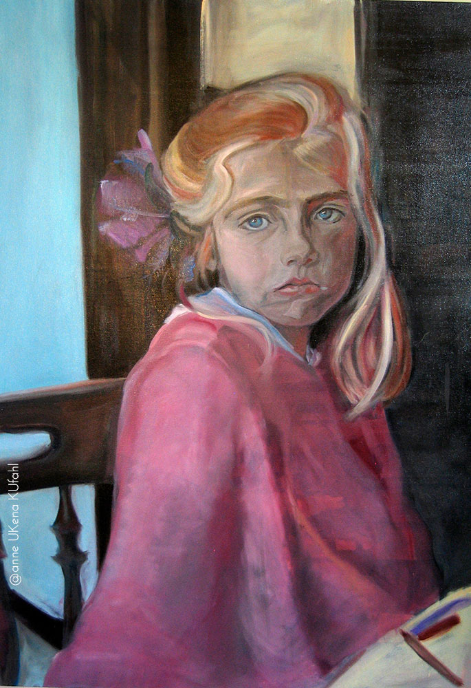 Pink Poncho by Anne Ukena Kufahl